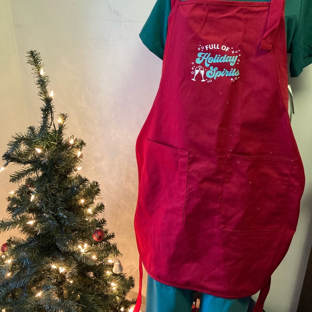 Red Holiday Apron